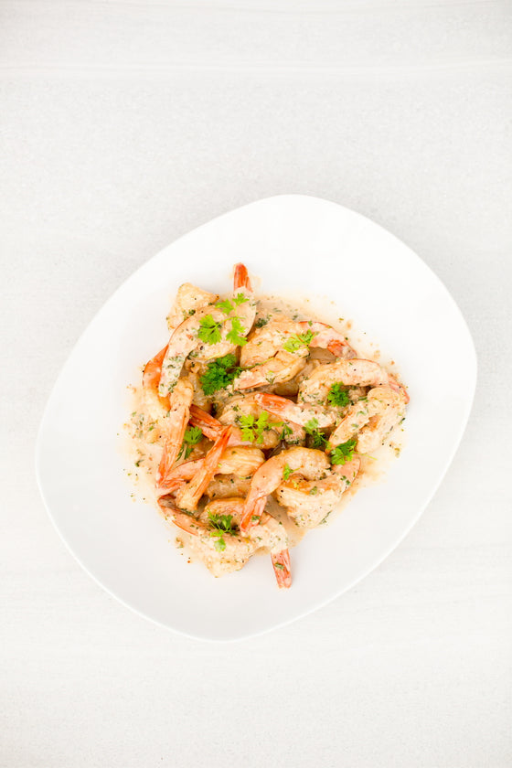 Creamy Garlic Prawns, Fresh Herbs |GF