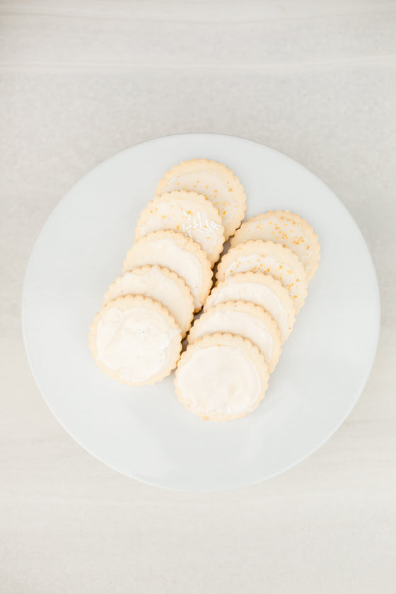Shimmery Frosted Sugar Cookies