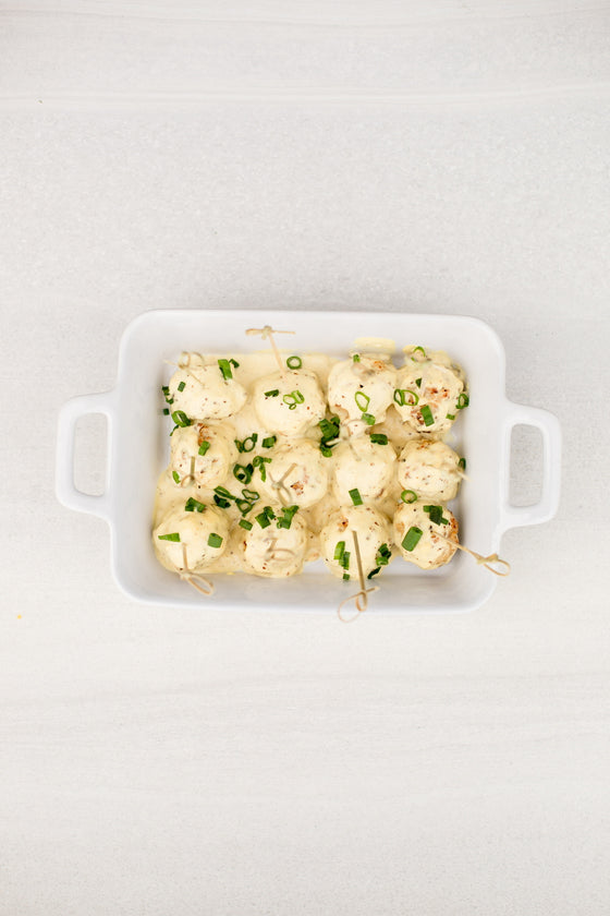 Cordon Bleu Chicken Meatballs, Creamy Dijon Sauce