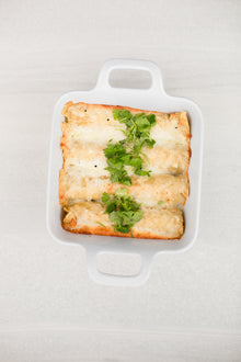  Holiday Enchiladas-"Stacey’s Famous” Chicken & Rice Enchiladas + Avocado Tomatillo Salsa