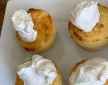  Mini Citrus and Almond Ricotta Cakes, Housemade Whipped Cream  |GF