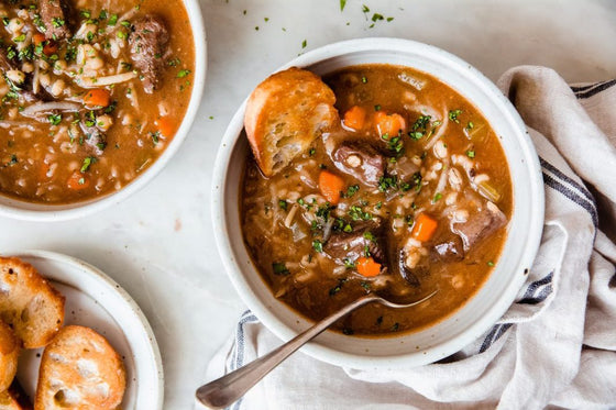 Beef and Vegetable Barley Soup product photo